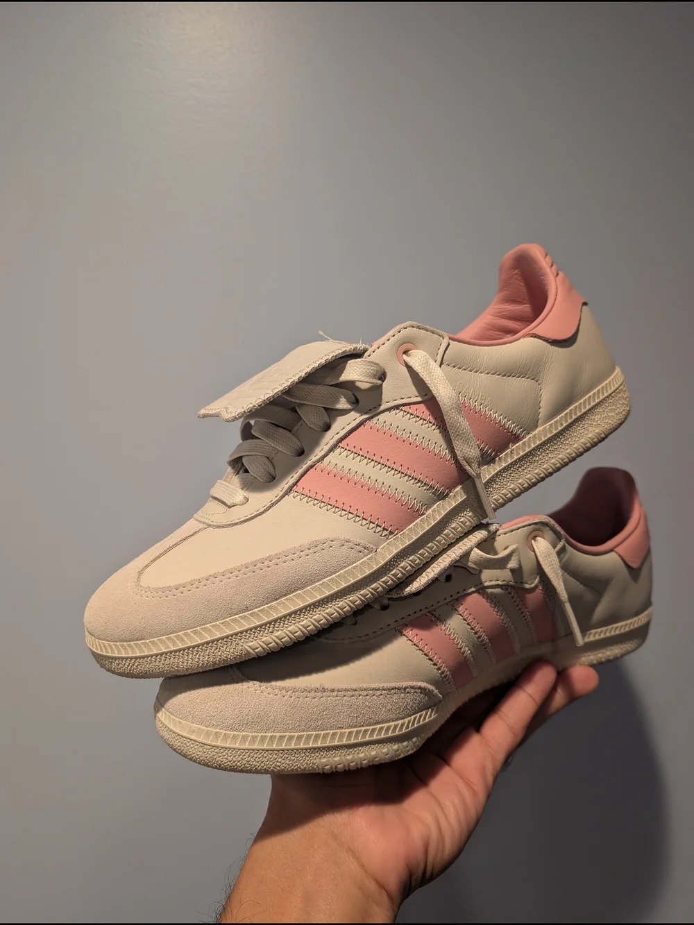 adidas Pharrell X Samba Human Race Aluminium Wonder Mauve ID3127